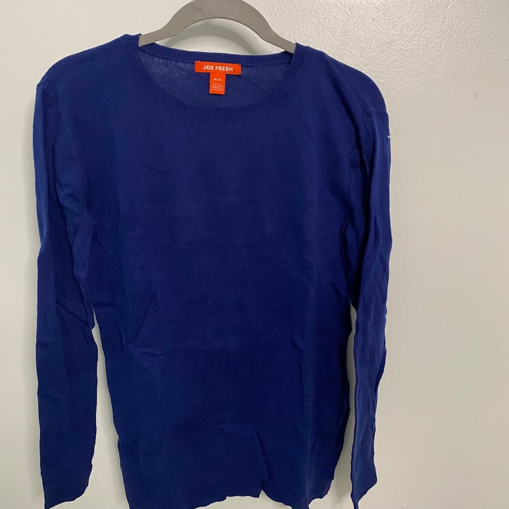 Women's Joe Fresh Blue Long-Sleeve Sweater